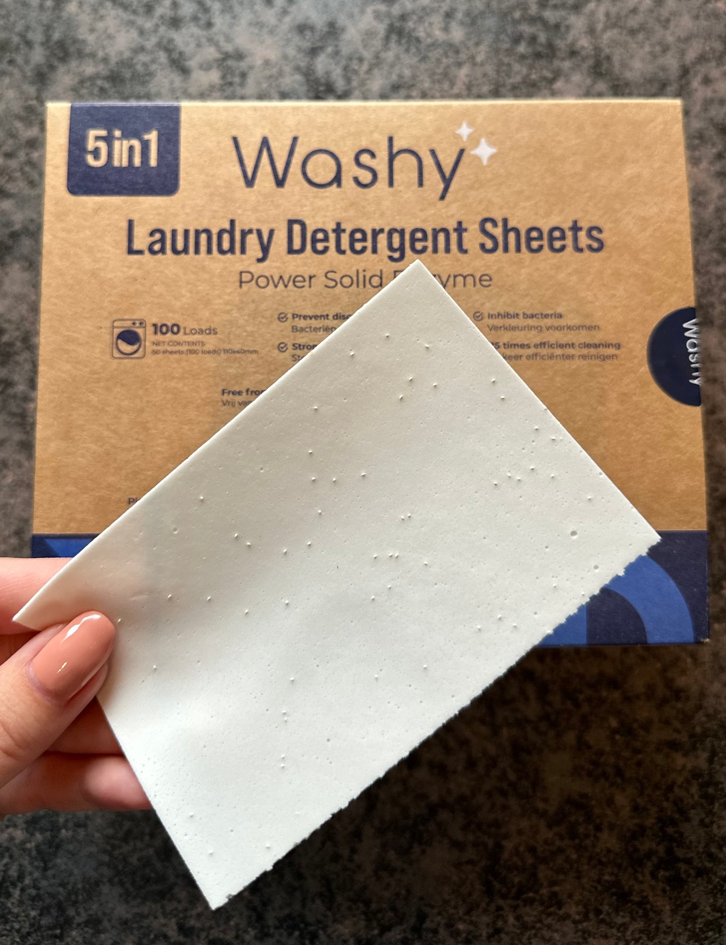 Washy® strips Kersengeur- Wasmiddeldoekjes voor Witte, Gekleurde en Zwarte Was - (100 wasbeurten)