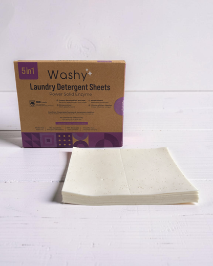Washy® Milieuvriendelijke Wasstrips - Lavendel (100 Wasjes)